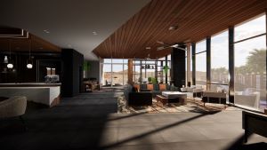 Black Desert Resort Living Room Rendering