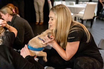 MGM Resorts International's Mindful Matters Series Puppy Yoga Event