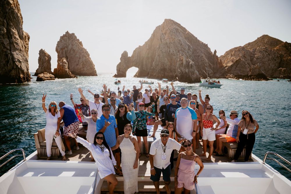 Meetings Today LIVE! Corporate/Incentive attendees aboard the Pelican 17, a double-decker catamaran.