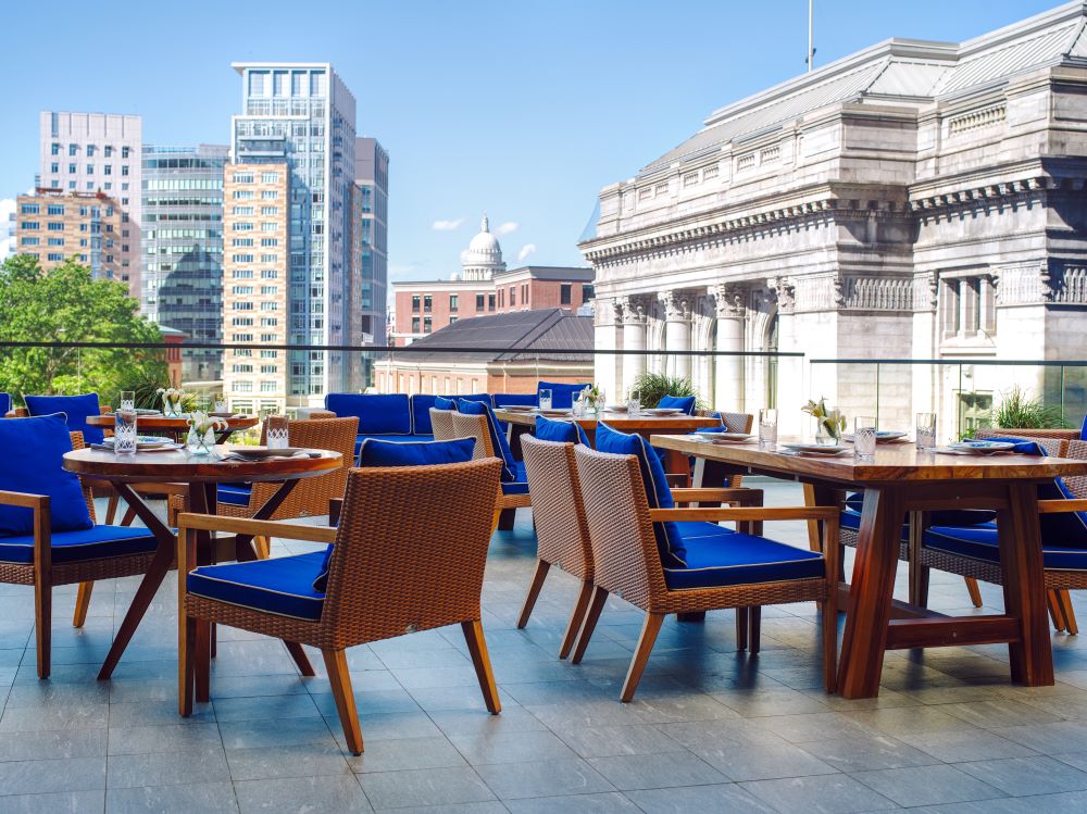 City view from Bellini Rooftop, an exclusive members club available to hotel guests and events.