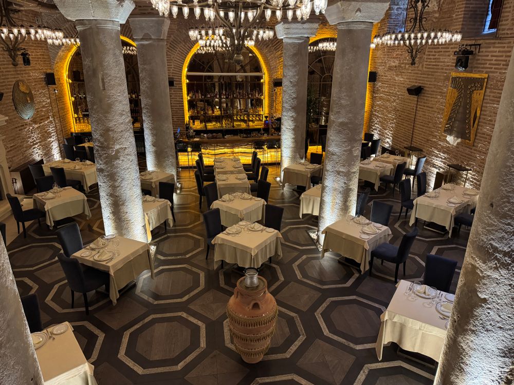 Photo of Sarnic Restaurant, with Roman columns.