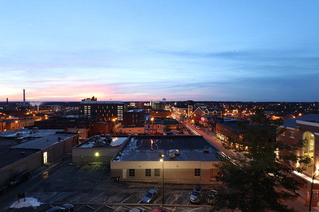 Columbia Arts District at sunset