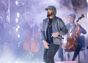 Eminem performs at Live From Detroit The Concert at Michigan Central CREDIT Ford Motor Company