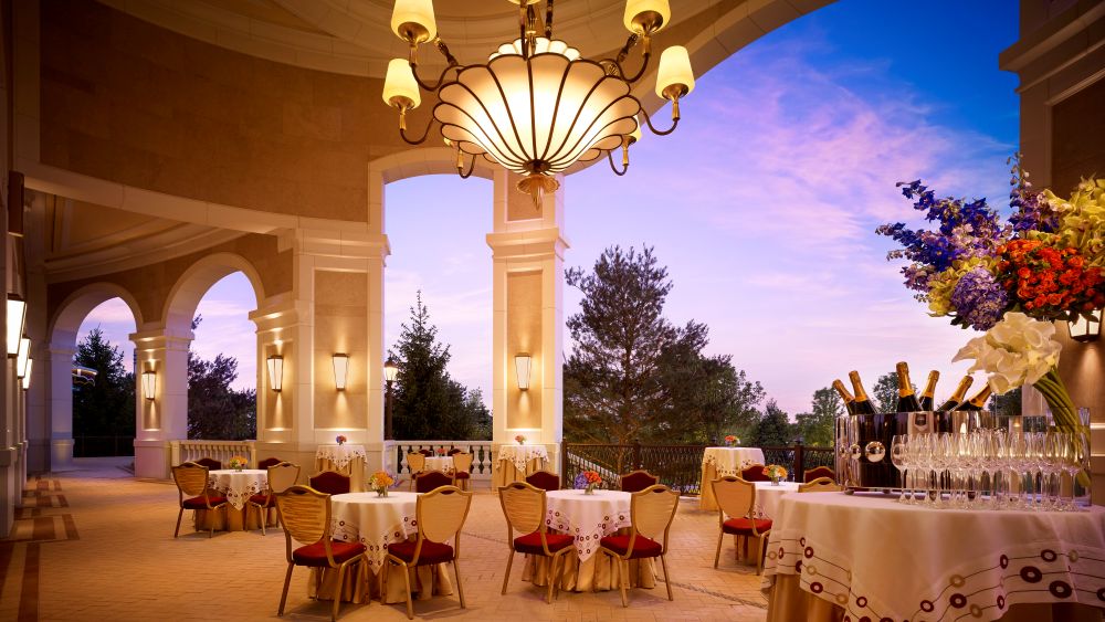 Encore Boston South Terrace event setup.