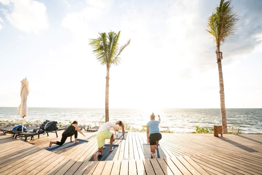 Photo of Hilton Cancun an All-Inclusive Resort Sunrise Yoga program.
