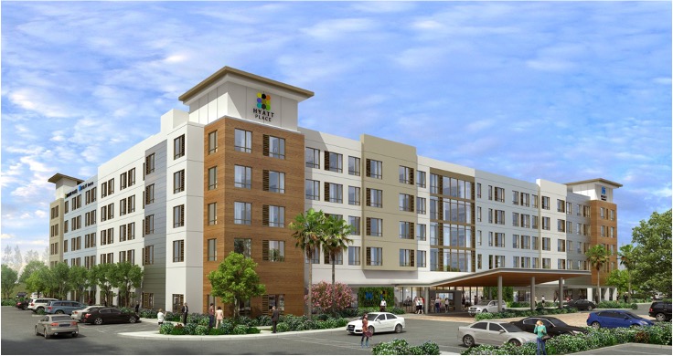 Rendering of Hyatt Place | Hyatt House Hotel.