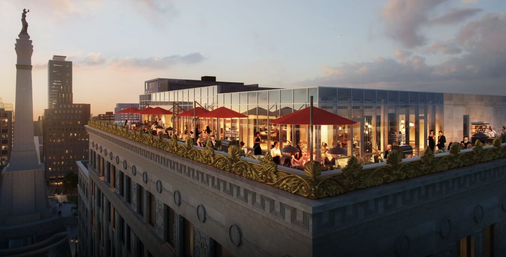 InterContinental Hotel Indianapolis Rooftop Rendering