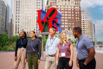 JFK Plaza (LOVE Park) group walk-through.