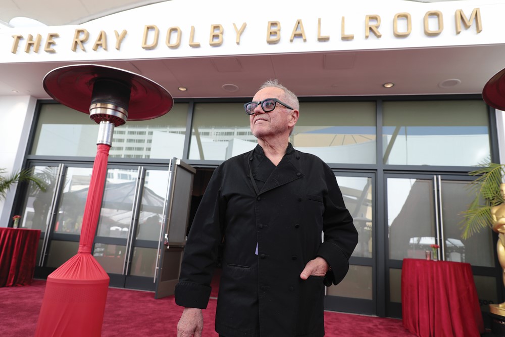Photo of Wolfgang Puck outside of The Ray Dolby Ballroom.