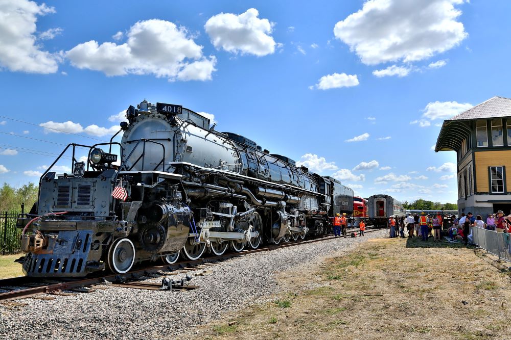 Photo of a locomotive at Museum of the American Railroad.