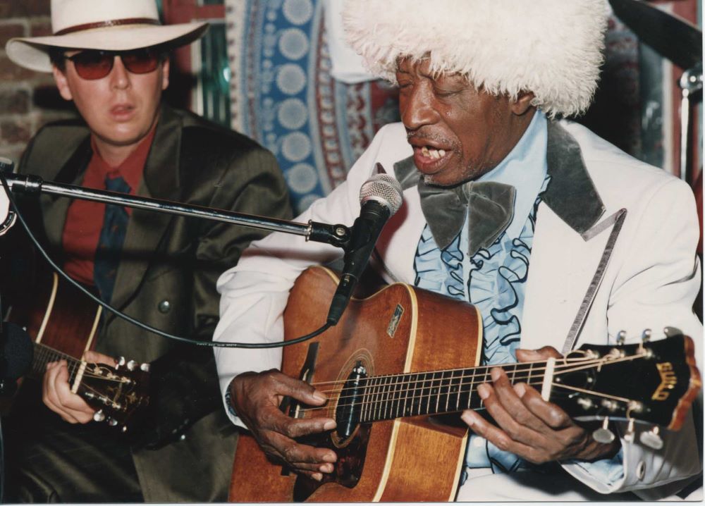 Photo of Tim Duffy and Guitar Gabriel performing.