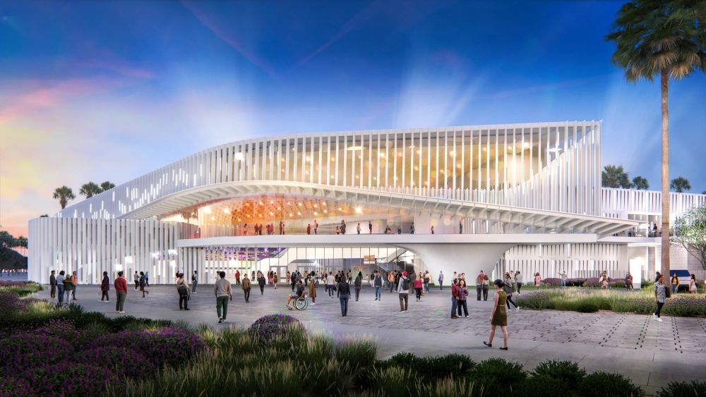 Main lobby rendering of Ontario Convention Center.