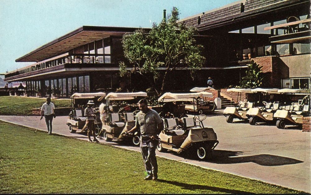 Historic color photo of original clubhouse at La Costa Resort, in 1965.
