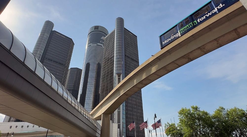 People Mover at Renaissance Center CREDIT Jeff Heilman