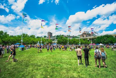 Sawyer Point Riverfront Park During LGBT Pride Festival in Cincinnati. Credit: Visit Cincy