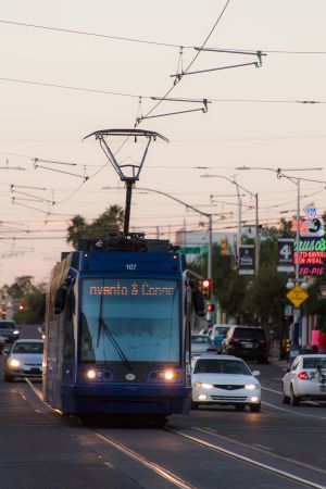 Photo of Sun Link Streetcar in Tucson.