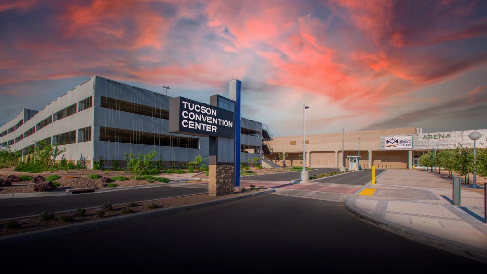 Rendering of exterior of Tucson Convention Center.