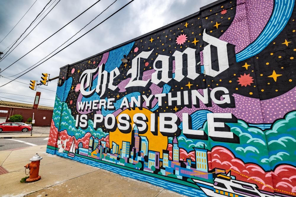 "The Land" Mural in Cleveland. Credit: Destination Cleveland