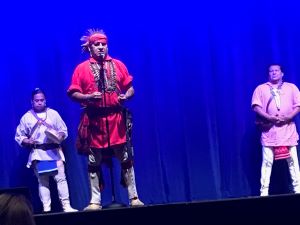 Photo of Eastern Band of Cherokee Indians tribal leaders performing.