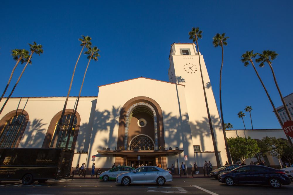 Photo of exterior of Union Station, Los Angeles.