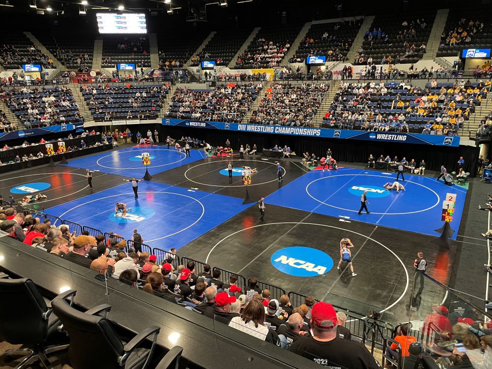 NCAA wrestling competition at Alliant Energy PowerHouse