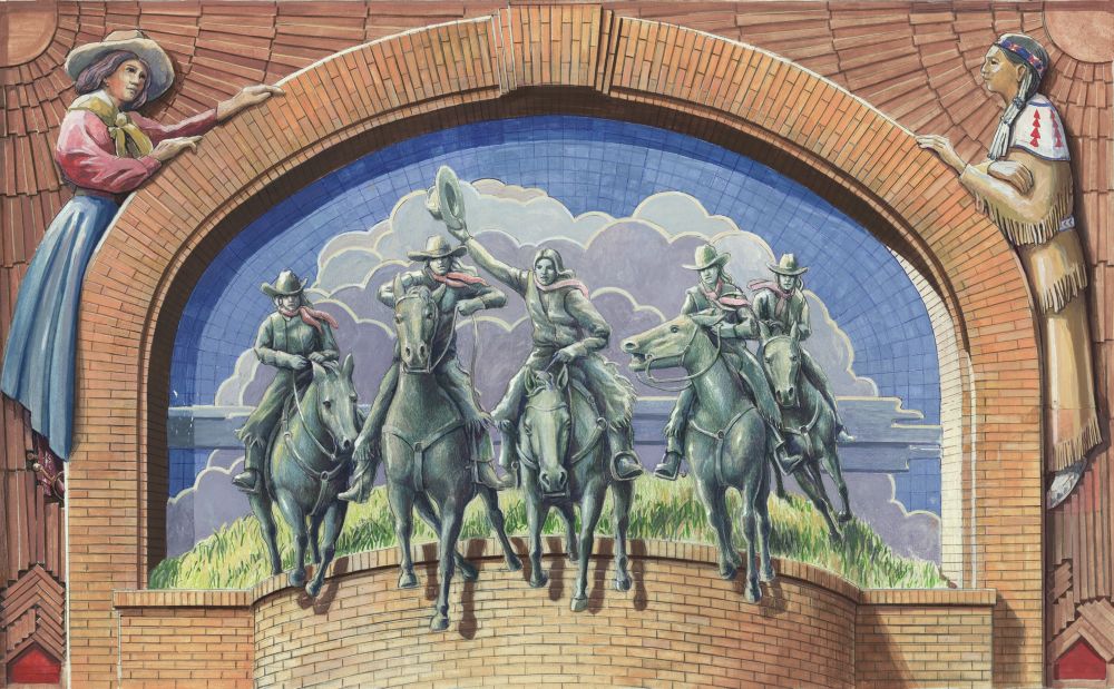 Cowgirl Mural CREDIT National Cowgirl Museum & Hall of Fame