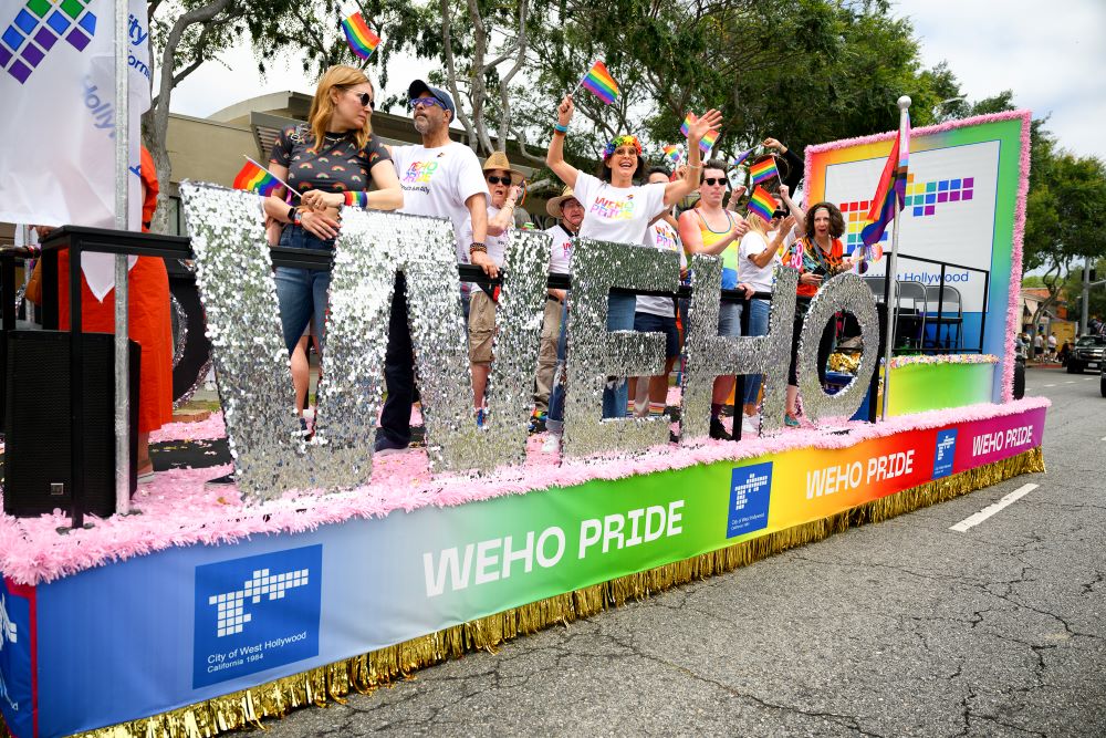 WeHo Pride Parade 2023 float