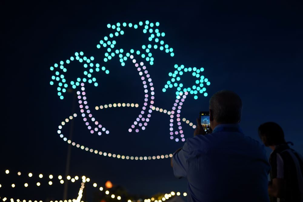 Drone show at opening reception of Destinations International's Annual Convention in Tampa