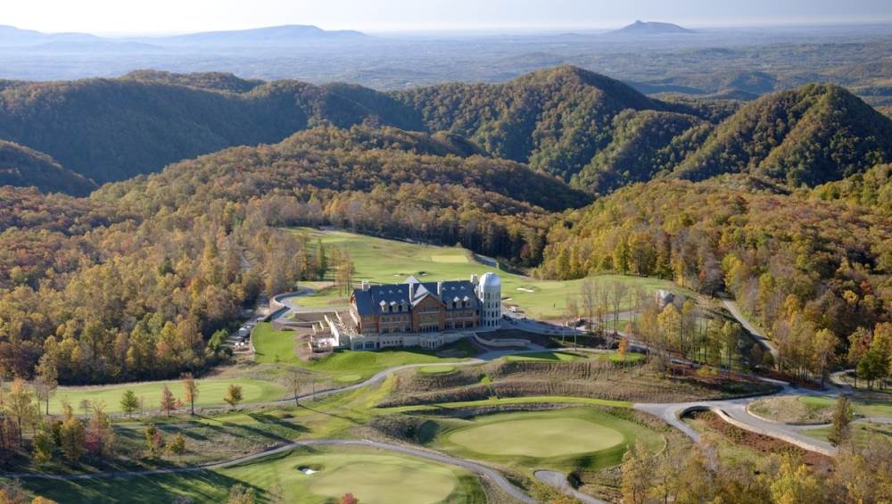 Celebrating its 10th anniversary this year, Primland Resort is a secluded gem in the mountains of southwest Virginia. Surrounded by Blue Ridge peaks, this sanctuary in the mystical-sounding Meadows of Dan includes an observatory for stargazing, three luxurious tree houses, and abundant outdoor pursuits including golf and fishing. Aerial COURTESY Primland