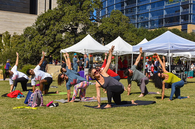 Yoga Session at Republic State Park, Credit: Downtown Austin Alliance