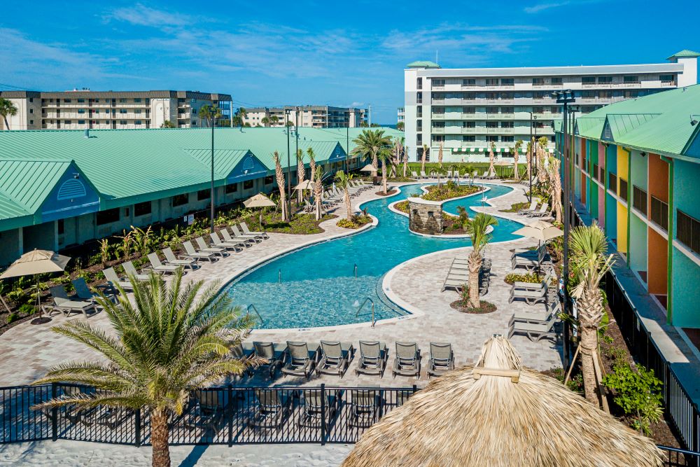 Beachside Hotel and Suites lazy river and poolside