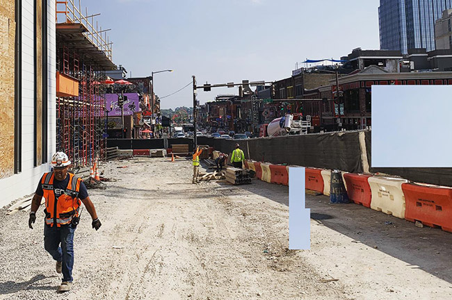 View of Honky Tonk Row, Fifth + Broadway Construction Site, Credit: Danielle LeBreck