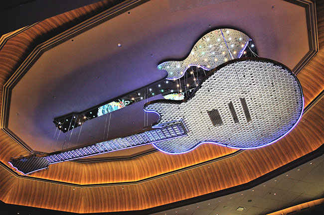 Suspended Ceiling Les Paul, Hard Rock Hotel & Casino Atlantic City, Credit: Jeff Heilman