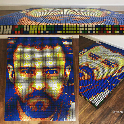 Justin Timberlake Rubik's Cube Portrait by Giovanni Contardi