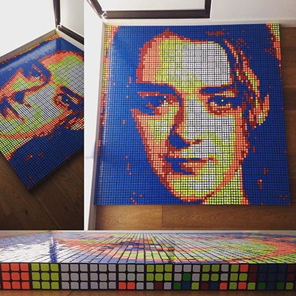 Arya Stark Game of Thrones Rubik's Cube Portrait by Giovanni Contardi