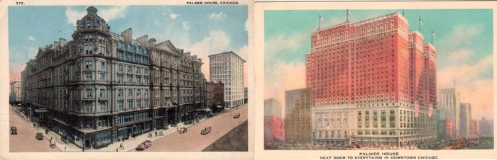 Palmer House (1875-1926) and Palmer House (1926-present)
