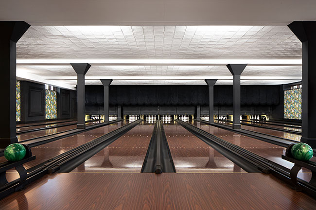 The Lanes at The Howard, Main Bowling Area, Credit: Ryan Hainey Photography