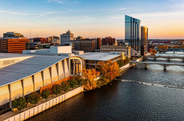 DeVos Place and Grand Rapids skyline