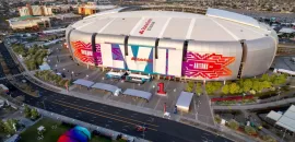 Photo of State Farm Stadium during Super Bowl LVII. 