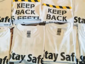 Keep Back, Stay Safe Tshirts