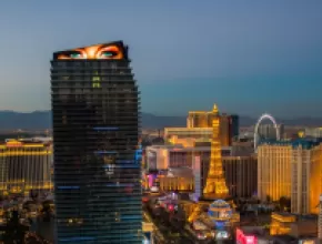 Exterior of The Cosmopolitan of Las Vegas and The Strip