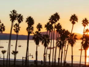 East Beach sunrise in Santa Barbara, California