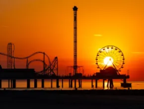 Galveston Pleasure Pier sunset 