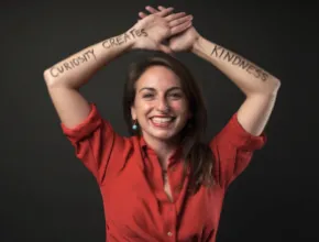 Ashley took part in Dear World's hosted portrait sessions at the Inspiration Hub at IMEX 2021, sharing her signature phrase "Curiosity Creates Kindness"