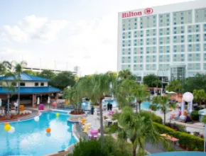 Hilton Orlando exterior and pool deck