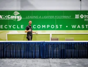 Composting station at Orange County Convention Center (OCCC)
