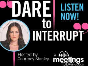 Dare to Interrupt podcast logo.