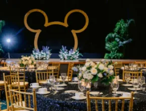 Event table setup at Disneyland