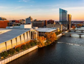 DeVos Place and Grand Rapids skyline