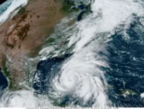 Satellite image of Hurricane Helene moving into the Gulf of Mexico. Photo Credit: NOAA